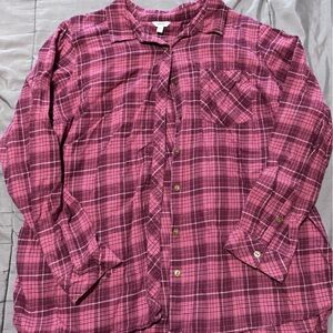 Sonoma Pink Plaid Blouse